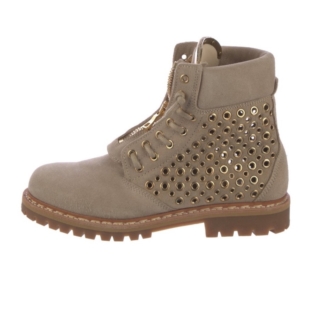 Balmain suede combat boots 8.5 LIKE NEW